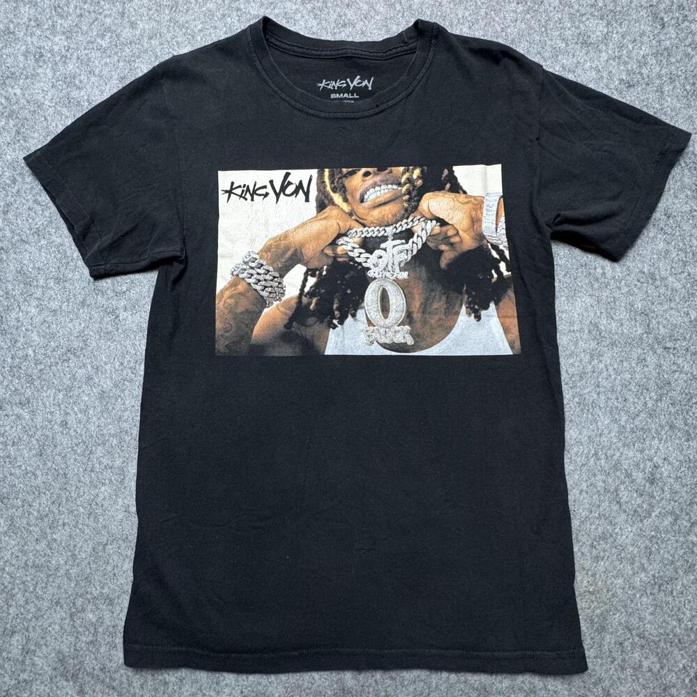 King Von Shirt Mens Small Black Rap Hip Hop Rapper Streetwear Tee OTF O Block